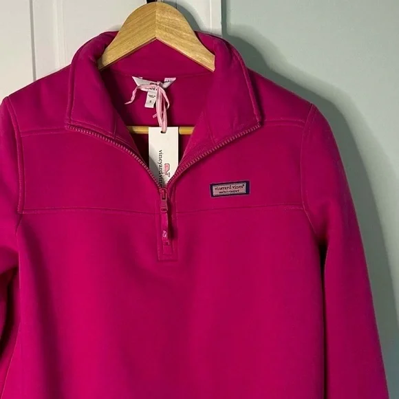 Vinyard Vines-Surf Terry Shep Shirt-size Small-berry relaxed fit-NWT - Picture 8 of 9